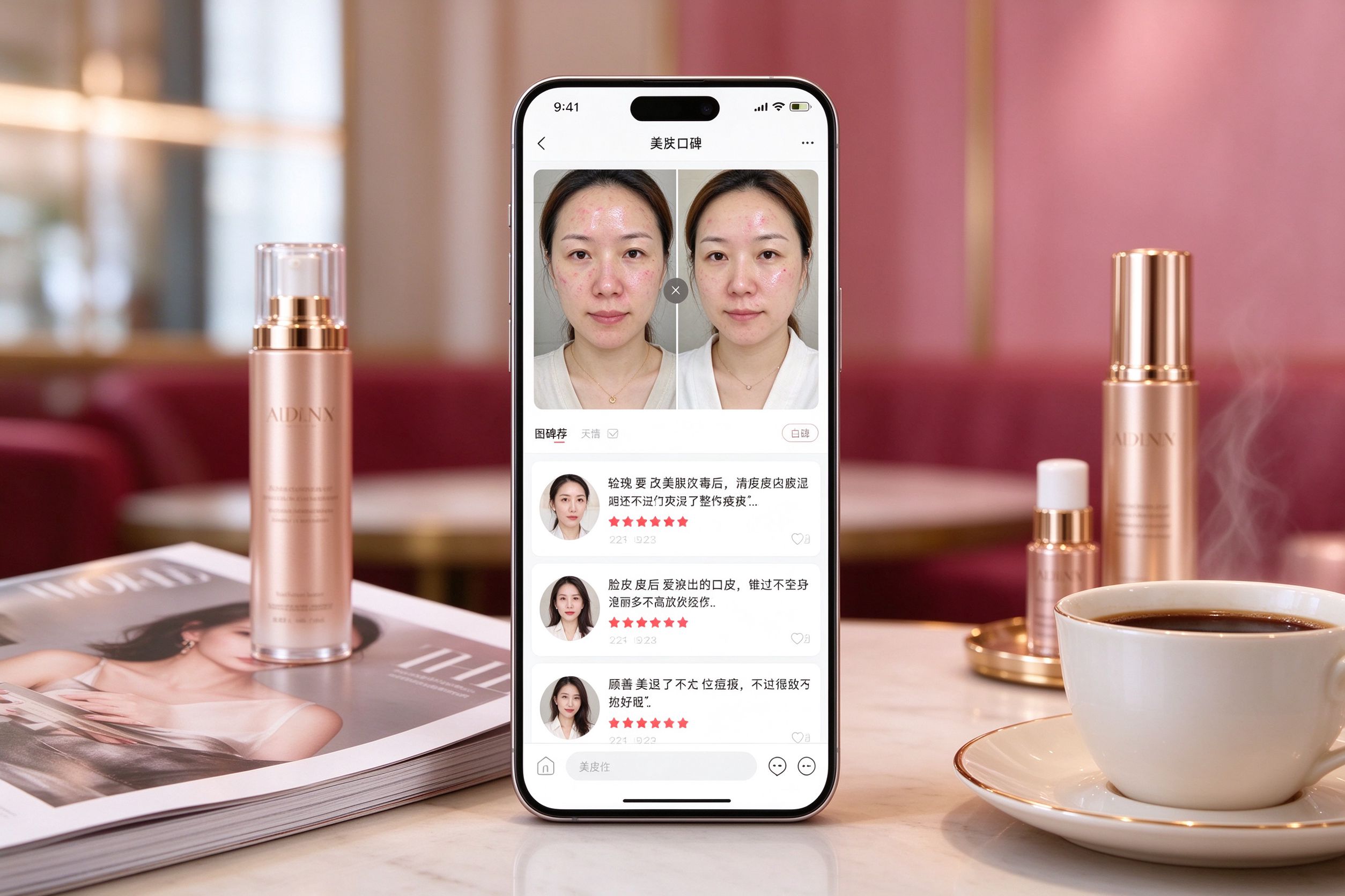 医美案例口碑APP界面